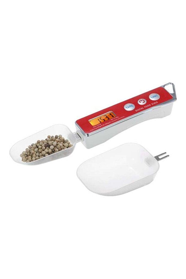ميزان قياس رقمي للملعقة من كيه كيه مون - أحمر/شفاف - 1
