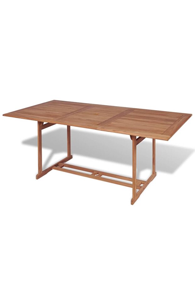 Garden Table 180x90x75 cm Solid Teak Wood