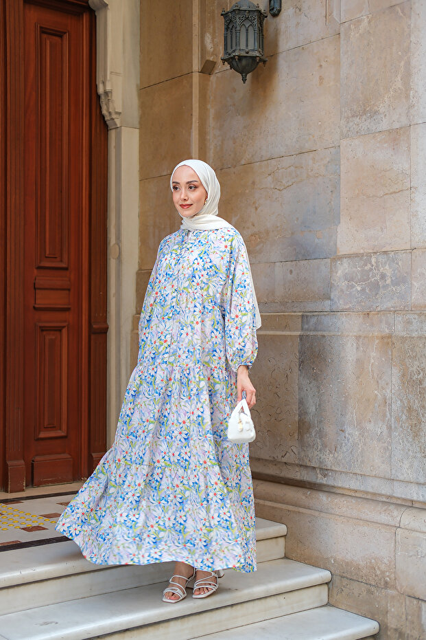 Women's Floral Pattern Dress Lilac
