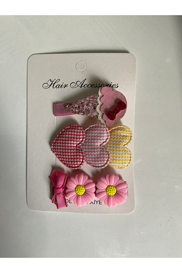 3-Piece Girl's Buckle – Ice Cream Heart Flower