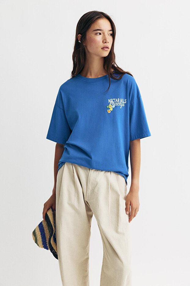 Şeftali baskılı t-shirt - 2