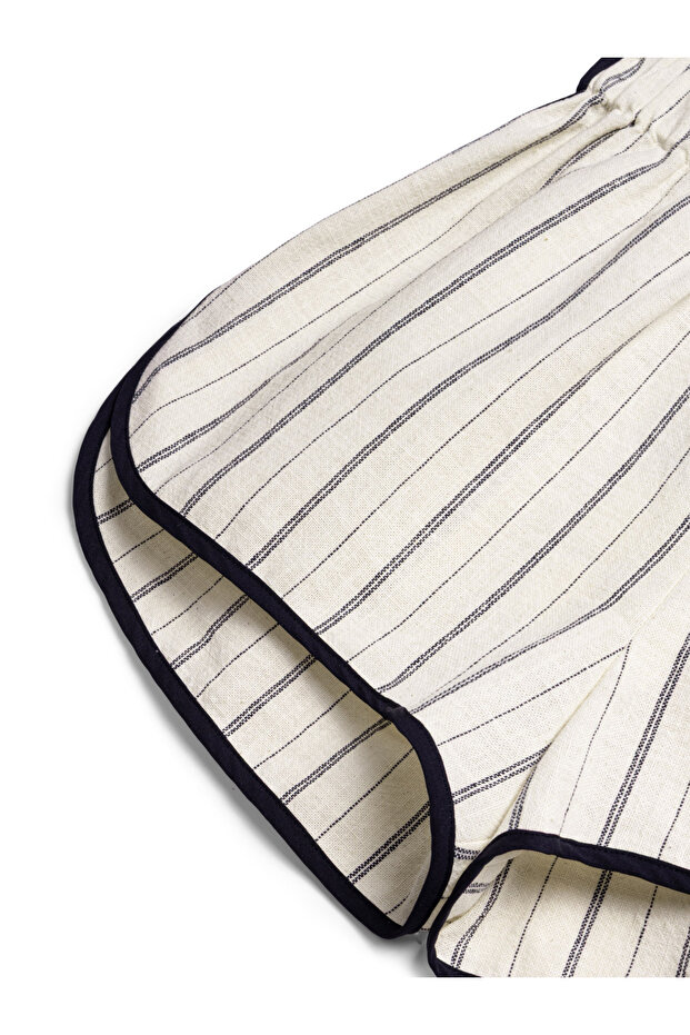 Çizgili Mini Şort - 6