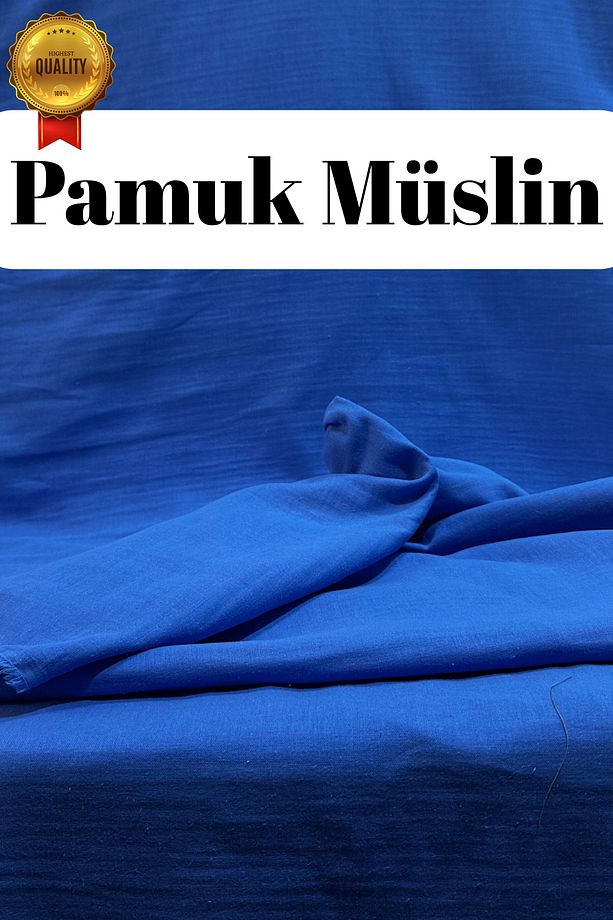 %100 Pamuk Müslin Kumaş Bebek Dostu Yumuşak Nefes Alan Kumaş - 150 cm En - 1