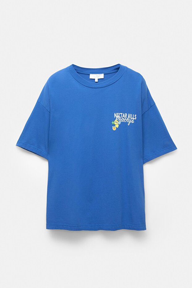 Şeftali baskılı t-shirt - 6