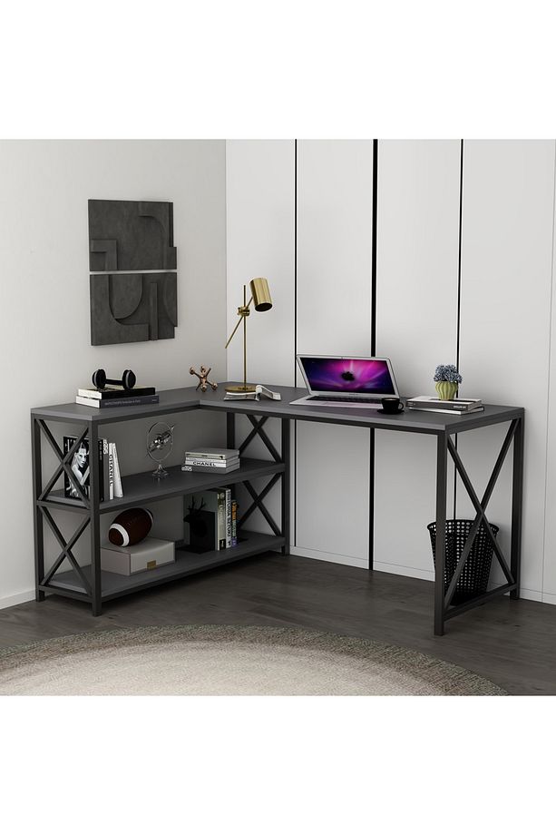 Flexy L Çalışma Masası Antrasit - 1