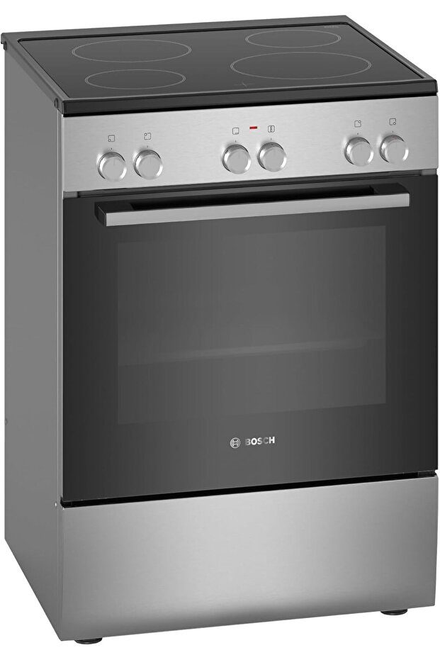 66L Freestanding Electric Cooker, 4 Zones, 3D Hotair, EcoClean Direct - Black