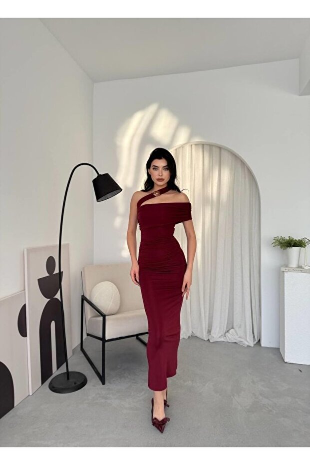 Reta Çapraz Omuz Elbise - 6