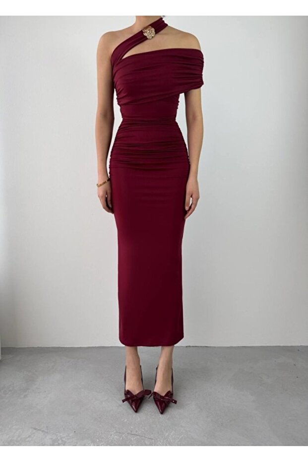 Reta Çapraz Omuz Elbise - 2