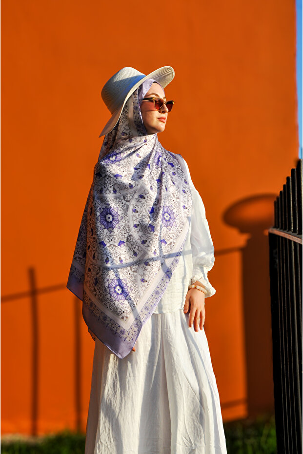 شال حريري بنمط جلزار جانجان - 4