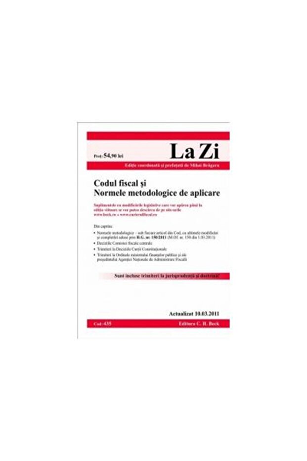 Fiscal Code and Methodological Norms (updated - 1