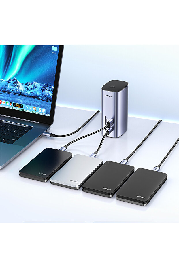 12w1 Wielofunkcyjna stacja dokująca adapter HUB CM555 - szara - 11