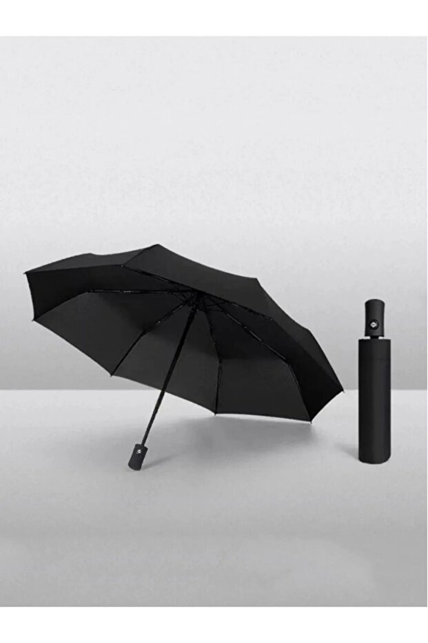 Umbrelă neagră multifuncțională cu 8 spițe - 3