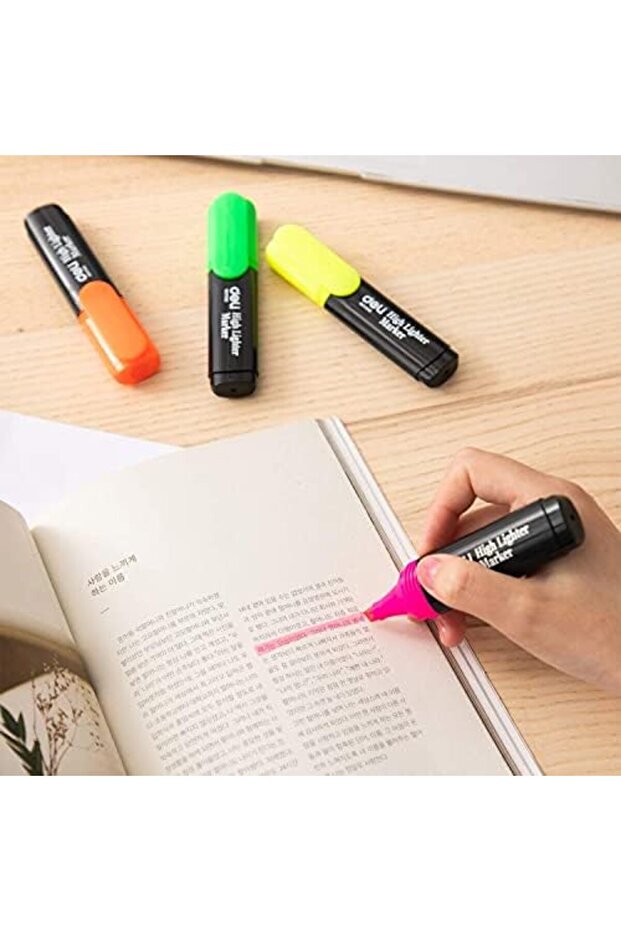 مجموعة أقلام تمييز 4 قطع 4 ألوان E37232 - 6