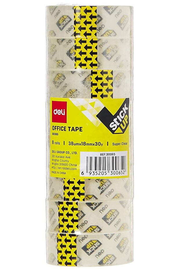 Crystal Clear Stationery Tape 8 Pieces, 18 Meter Length X 18 Mm Width