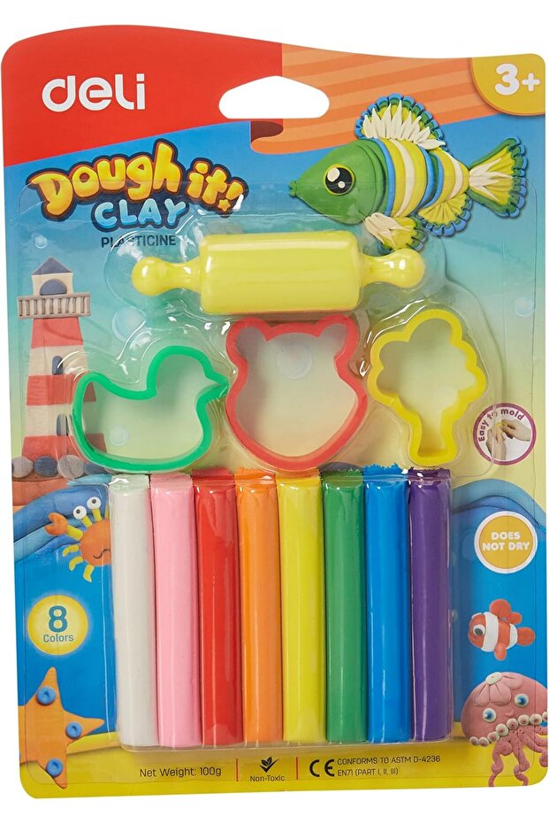 Ed75021 Plasticine Easy To Mould Dough with 3 different patterns