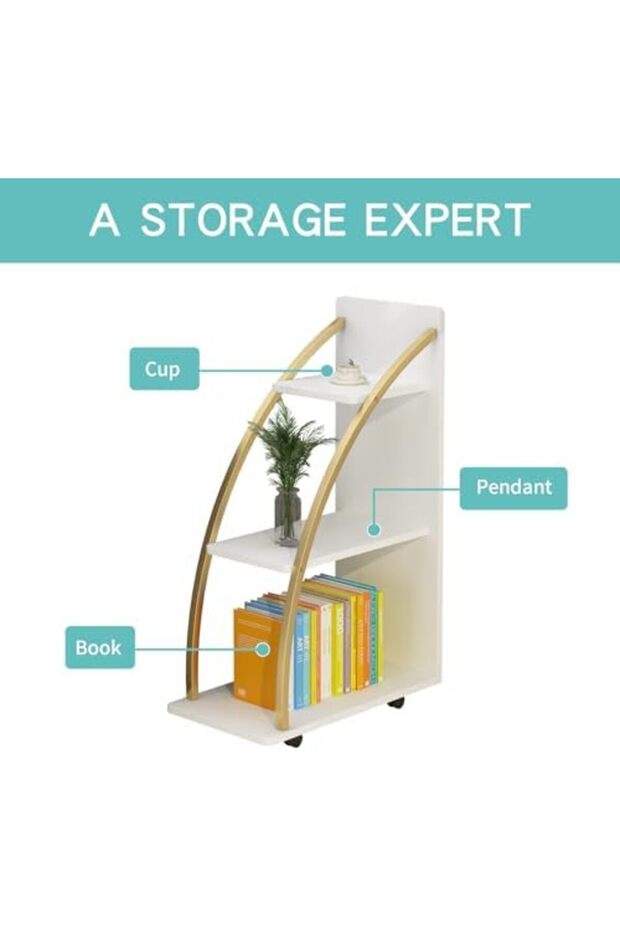 Engineered Wood 3 Tier Sofa Side Table Bedside Table Side Table End Table Corner Table Coffee Table - 8