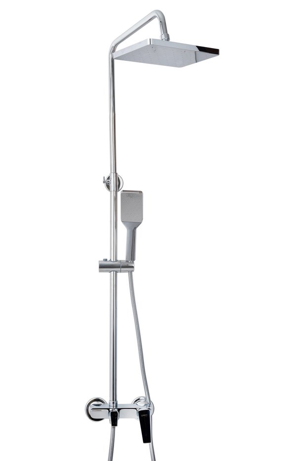 3-function shower column in shiny chrome with bathtub function TRENDY S
