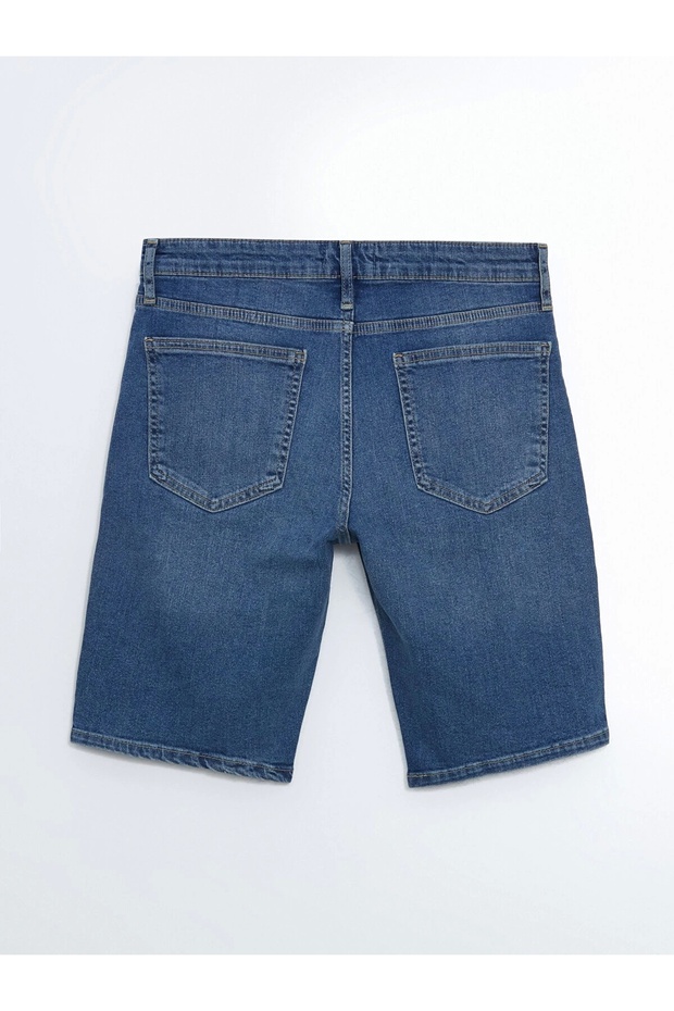 LCW Jeans Indigo Slim Fit Erkek Jean Şort - 6