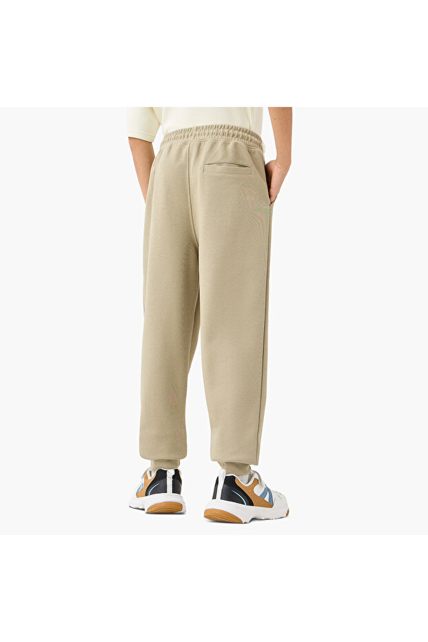 Solid Joggers with Pockets and Drawstring Closure - 3