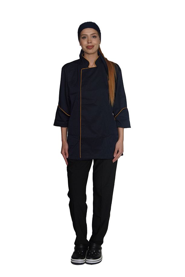AŞÇI / ŞEF CEKETİ LACİVERT-SARI UNISEX - 4