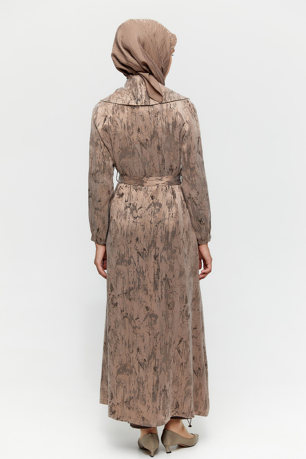 Fermuarlı Lyocell Pardösü - 7