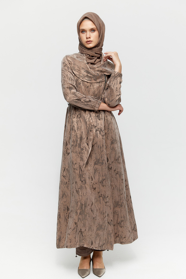 Fermuarlı Lyocell Pardösü - 1