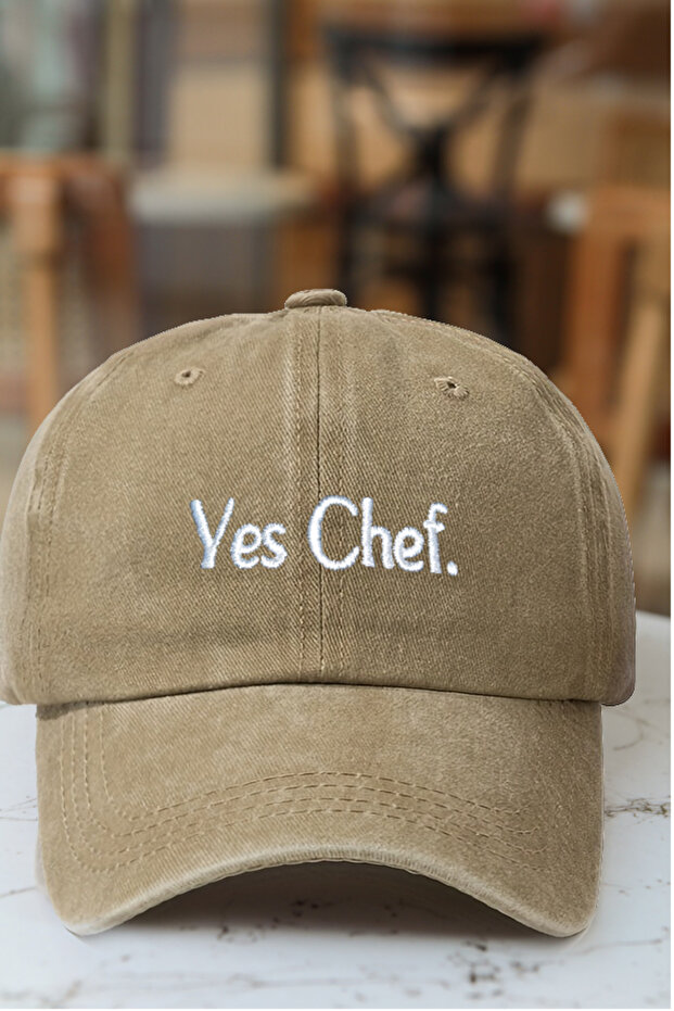 قبعة YES CHEF مطرزة عتيقة