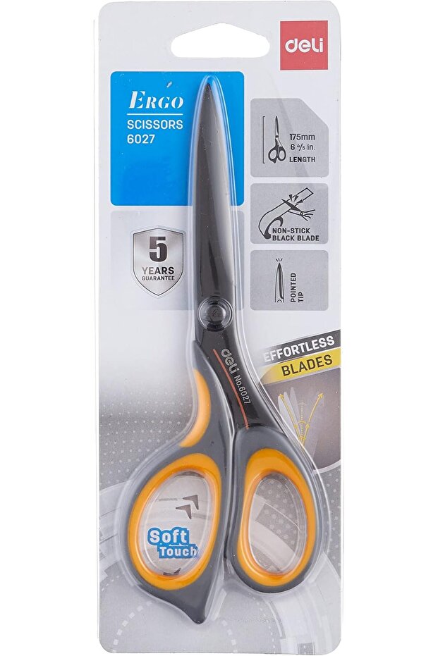 Scissors, Black, 175mm (E6027) - 1