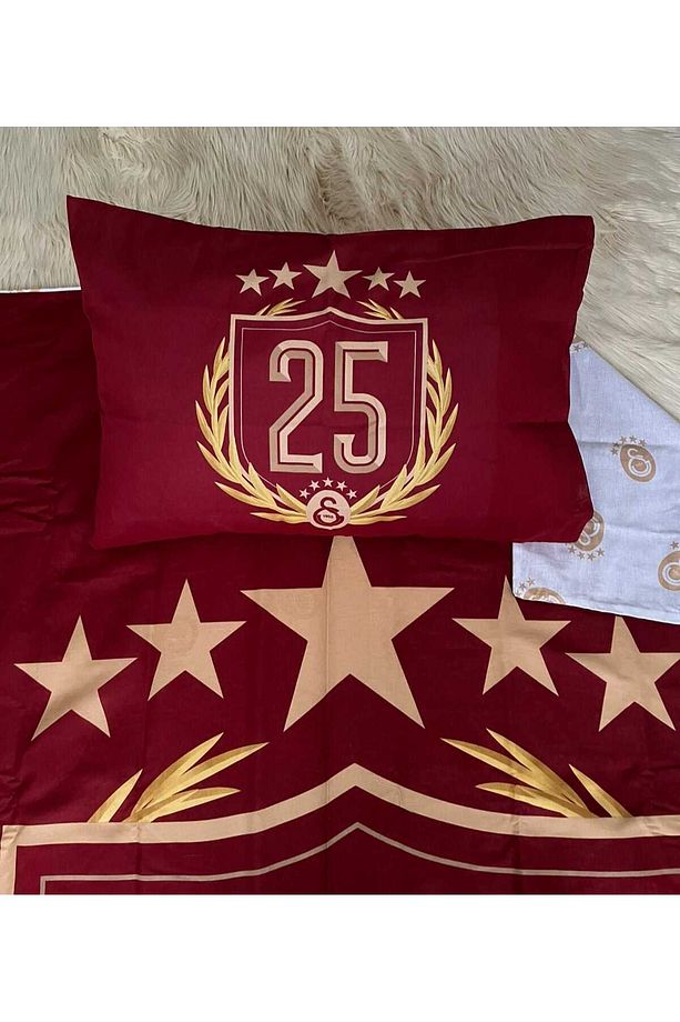 Galatasaray 25 Şampiyonluk 5 Yıldız Lisanslı Tek Kişilik Nevresim Takımı - 7