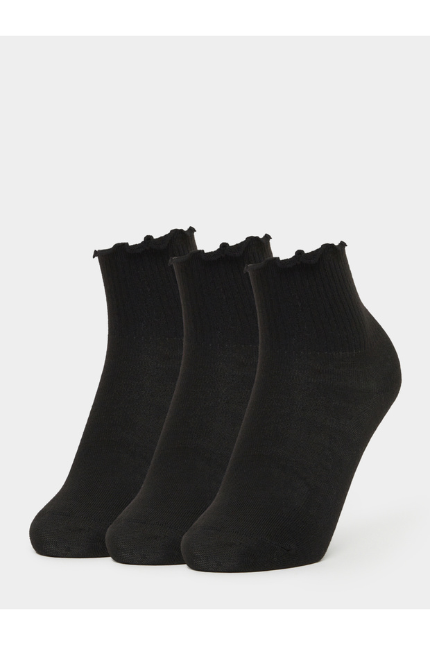 مجموعة من 3 جوارب دائرية سادة - 1