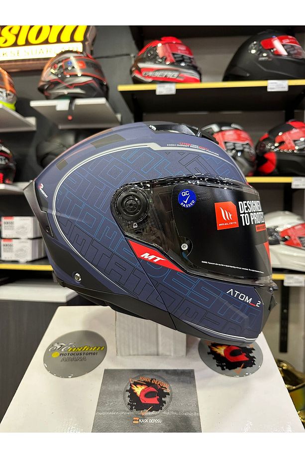 Atom 2 SV Destiny C7 Mat Çene Açılır Motosiklet Kaskı - 1