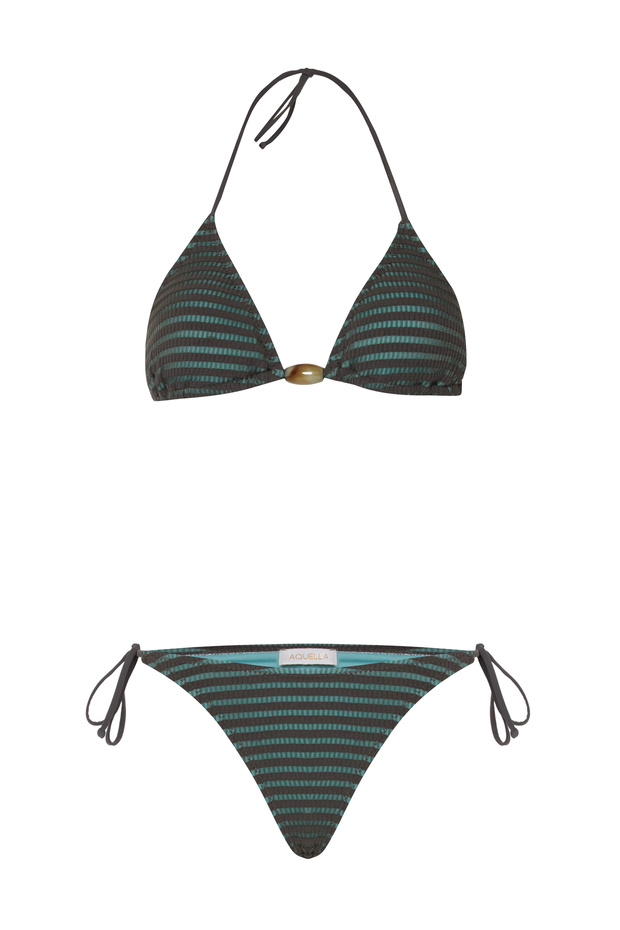 بيكيني مثلث مع إكسسوارات الخرز - 1