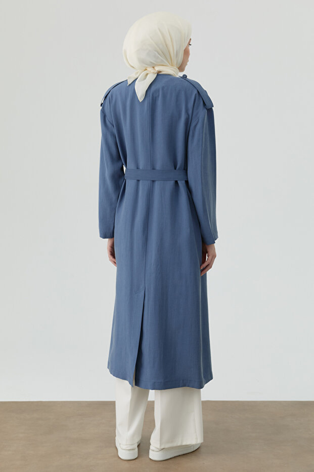 Apoletli Kap - İndigo - 5