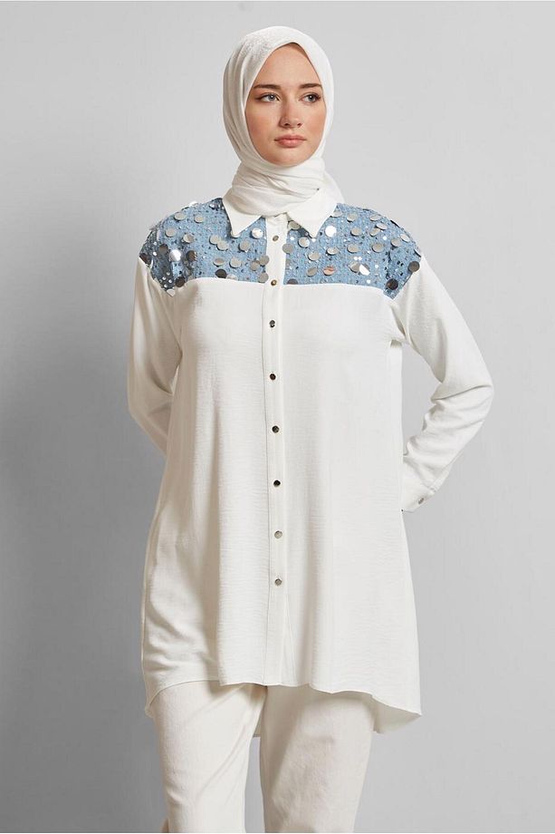 PUL DETAYLI TUNİK 45732 - 1
