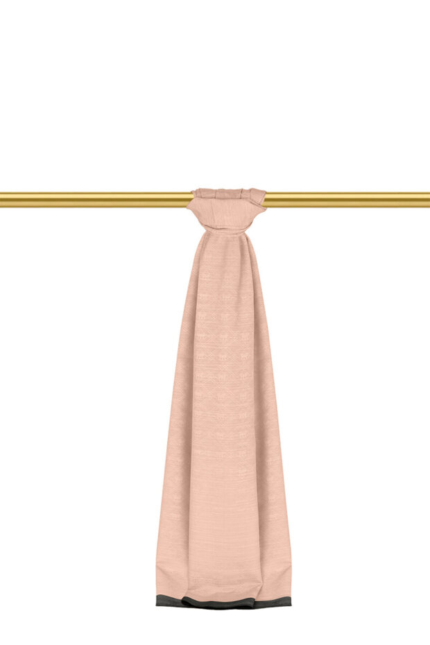 شال من القطن الحريري بنمط سمك السلمون - 2