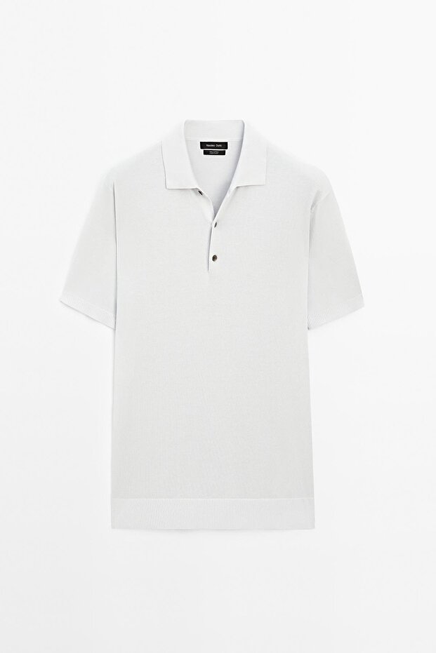 Kısa kollu triko polo t-shirt - 5