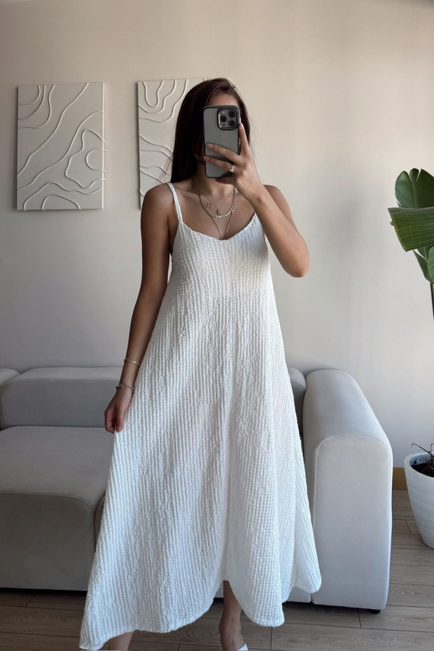 Anna İp Askılı Bubble Elbise 13828 - 4