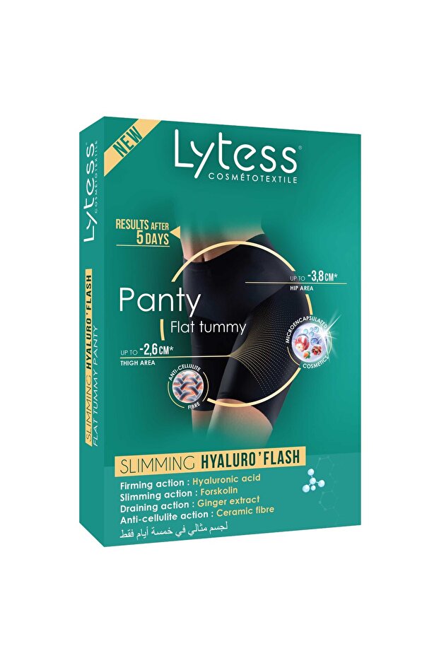 Slimming Hyaluro Flash Flat Tummy Panty,Black S/M
