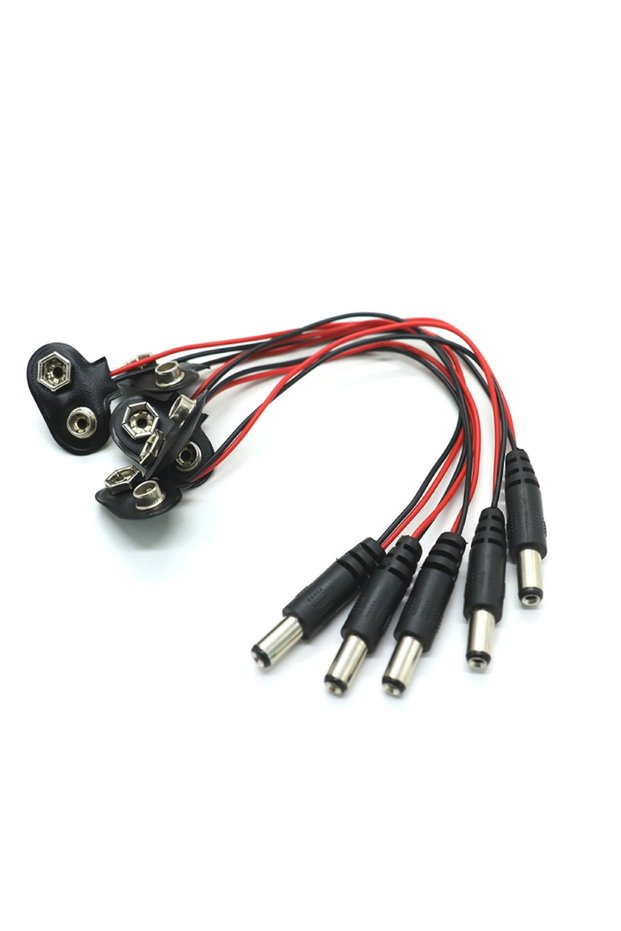 Mufa baterie 9V + conector, set 5 bucati