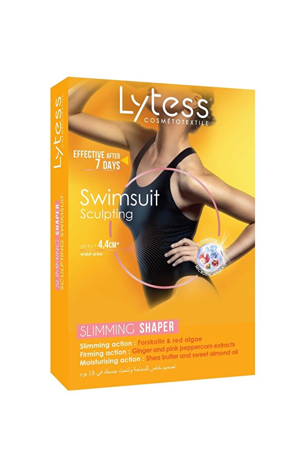Slimming Shaper Sculpting Swimsuit,Black S/M