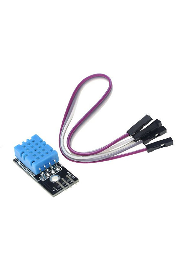 Temperature and humidity sensor, DHT11, with mounting bracket - 1