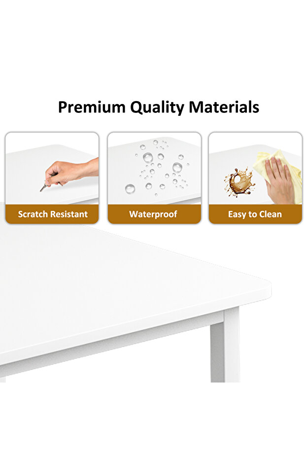 Study desk with storage space, suitable for home office & workstation writing desk,computer table - 4