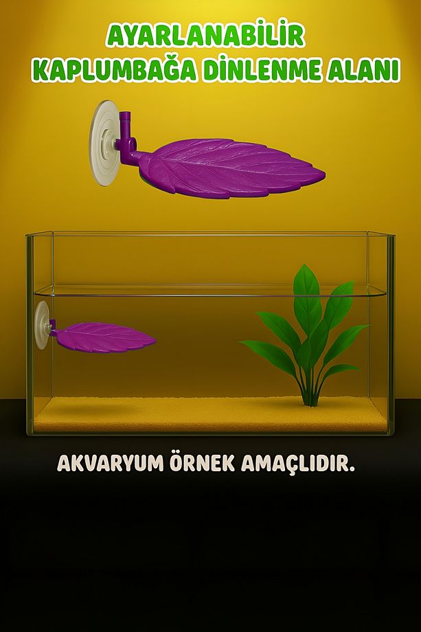 Ayarlanabilir Kaplumbaga Dinlenme Alanı ( Pembe ) Su Seviyesinde Kullanılır ᵔᴗᵔ - 2