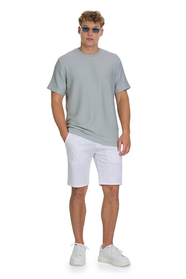 Gray Regular Fit Crew Neck Basic T-Shirt - 2