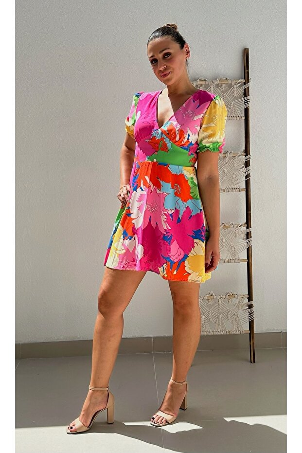 Lily Flower Print Dress