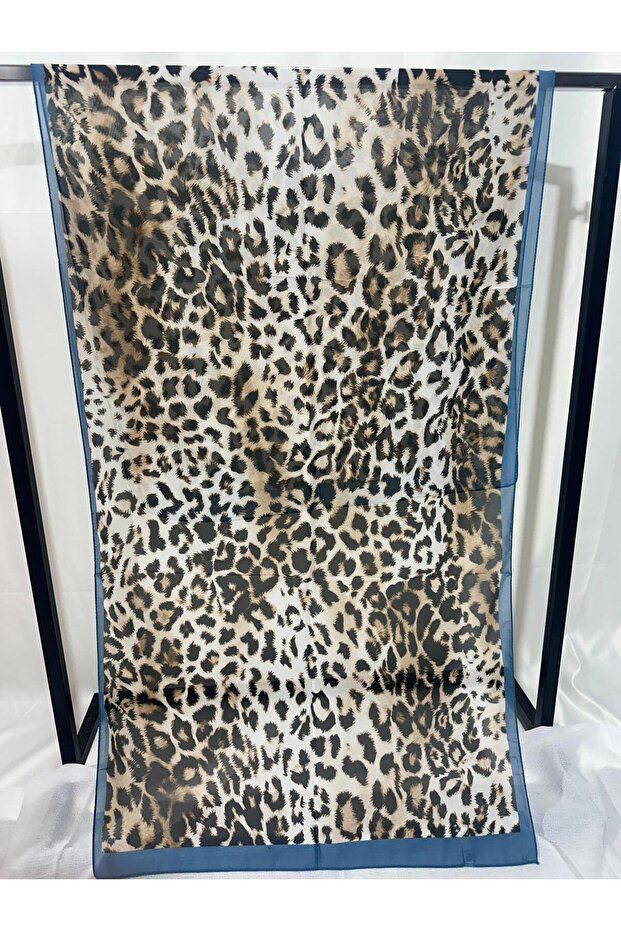 شال بولي قطن بنقشة الفهد - 2