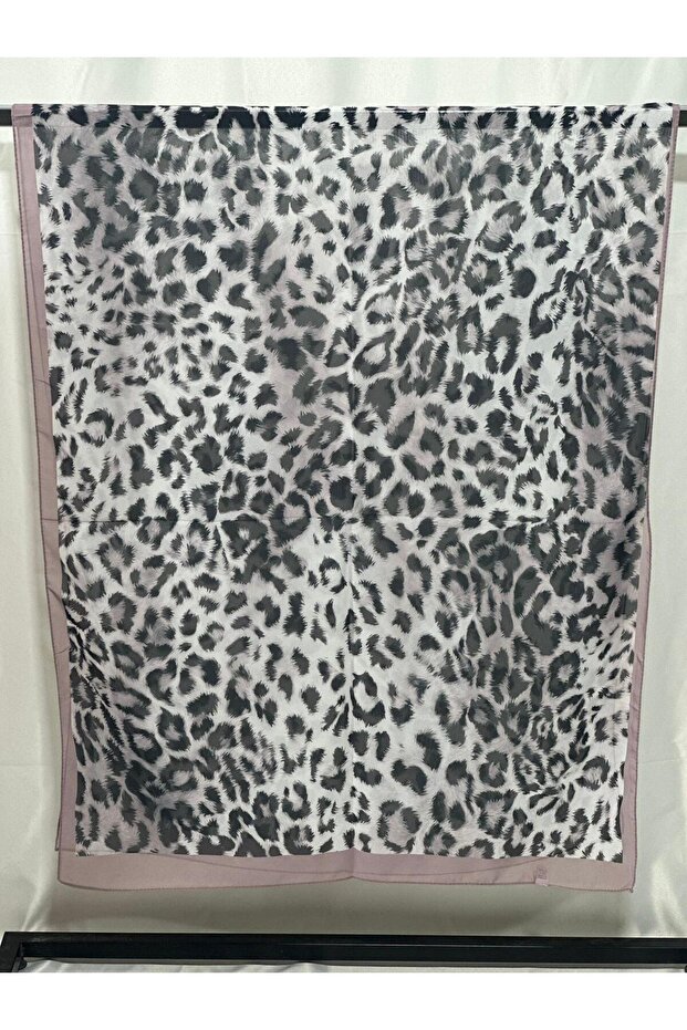 شال بولي قطن بنقشة الفهد - 1