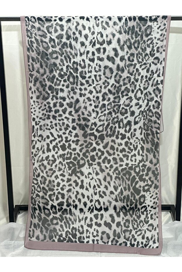 شال بولي قطن بنقشة الفهد - 2