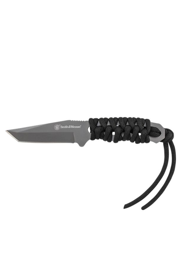 Smith Wesson® PARACORD Neck Knife Gray Plain Tanto Fixed Boyun Bıçağı SW910TAMCP - 4
