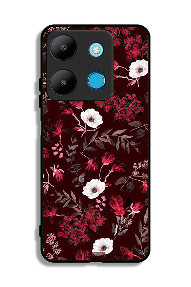 Infinix Smart 7 Protective Case Cover Small Flowers And Tropical Leaves